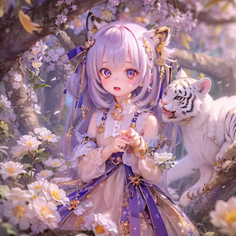 (                   top quality      ,4K,8k,                kampala     ,          masterpiece   :1.2),                      enjoy every detail                   ,    exist  ,White Tiger                  girl   Chibi,                       Notice the Beaut...