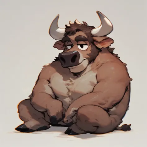 score_9, score_8_up, score_7_up, score_6_up, furry, bluey style, brown bovine, full body picture