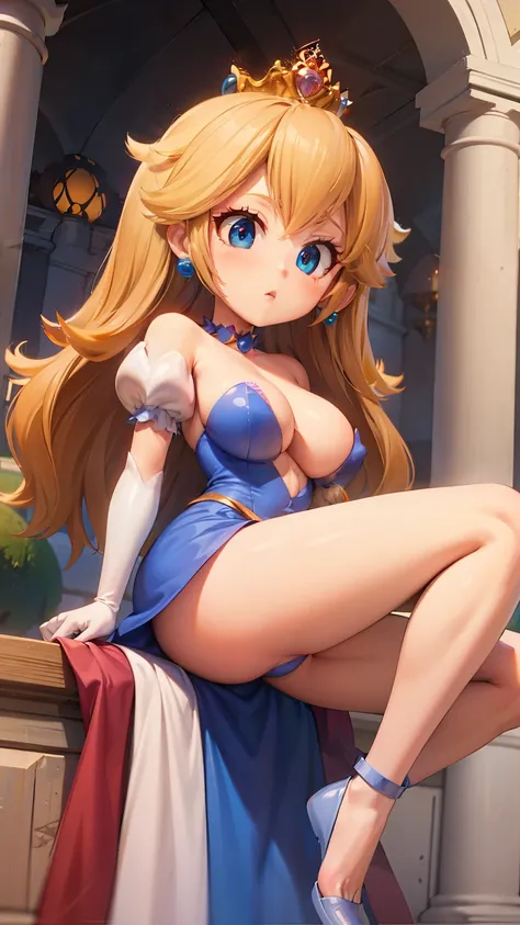 Big Breasts、Beauty、 Princess Peach、 high leg