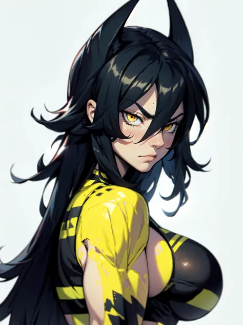 messy hair long hair hair flaps hair between eyes messy hair long hair hair flaps hair between eyes messy hair long hair hair flaps hair between eyes messy hair long hair hair flaps hair between eyes black hair yellow eyes pale skin huge muscles massive br...