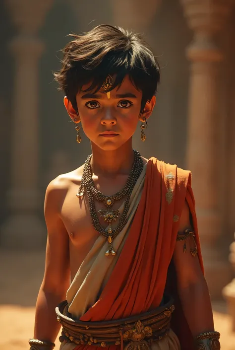 a very clear ultra HD dynamic image of One day, King Virat summoned a young prince named Arjun to the palace. Arjun was a brave and curious young man with a unique spark in his eyes. He had a lot of curiosity about the hidden book of King Virat.
