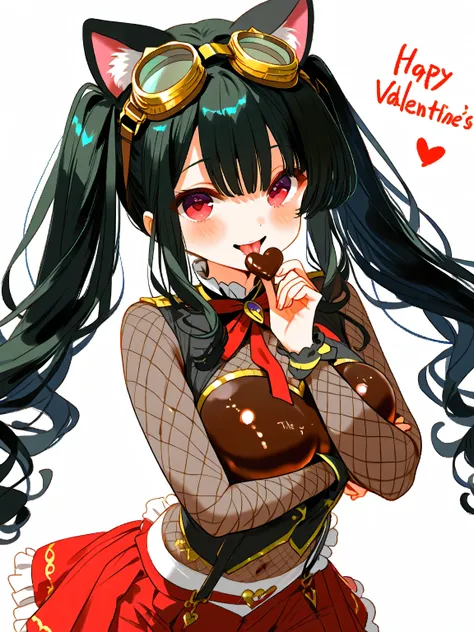  1girl , (Happy Valentine’s Day :1.1), Traditional media, No outlines, very pop and cute. professional amime art. el amime.

(Goggles and cat ears ,  WOMEN AROUND THE WORLD ALWAYS WEAR GOGGLES AND CAT EARS ,  she is cutting-edge WEAR GOLD GOGGLES :1.2).
 f...