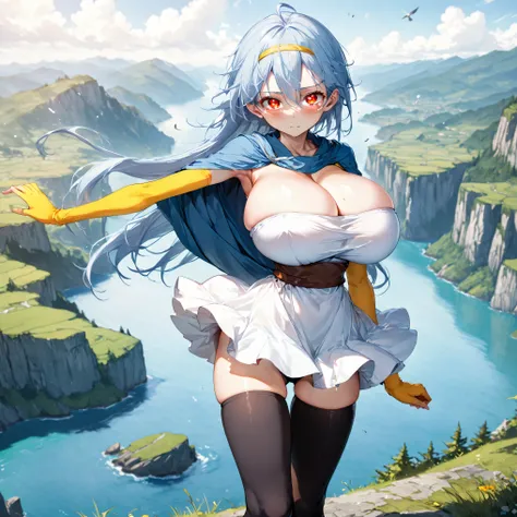 score_9, source_anime, anime, masterpiece, landscape, fantasy, sage(dq3), longtorso_v0.63_pony, eyebugs_f, BREAK, solo, 1 skinny girl standing, petite girl, arched back, (bouncing huge breasts:1.3), tiptoe, pigeon toed, full body, BREAK, looking at viewer,...