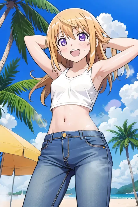 masterpiece,best quality,ultra detail, ((Perfect Face, Perfect Arms, Perfect hands, Perfect Fingers)), 1girl, 14yo, petite, ((round face, ecstasy, orgasm face, drooping eyes, shame smiling, blush)), dropping eyes, sleepy, Open mouth, ((White teeth)), backg...