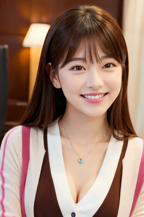  cute face like an 18-year-old idol in a luxury hotel　 smiles gently　 (( company office)) (Cute chocolate for Valentine's Day)　 blouse　 jacket　 cleavage　live-action　 RAW photos 　Genuine