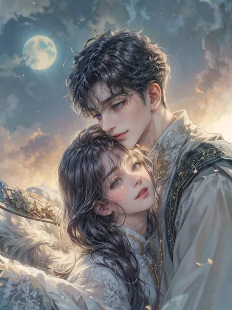 (absurdres, highres, ultra detailed, HDR), masterpiece, perfect face, detailed face, intricate details, watercolor art style, valentine theme, extremely detailed character profile, best quality close-up picture,  smile face, kpop face , almond eyes, young ...