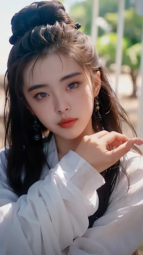 chinese ghost story,
(King of Juksian:1.1),(Ni Xiaochen:1.2),Chenbyohun,1 woman,alone,black hair,long hair,hair bun,mole,realistic,clothes,jewelry store,Lips,earring,hair bun,중국clothes,Hanfu,looking for_consolation~toion,beautiful detailed eyes,고대 중국 cloth...