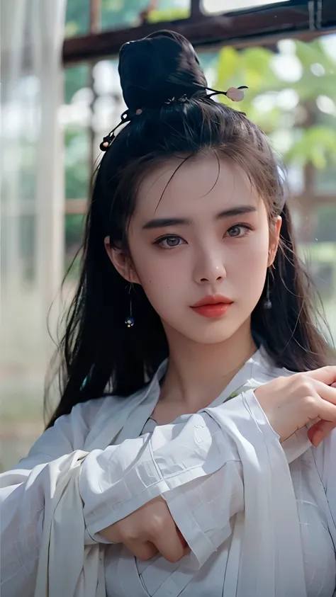 chinese ghost story,
(King of Juksian:1.1),(Ni Xiaochen:1.2),Chenbyohun,1 woman,alone,black hair,long hair,hair bun,mole,realistic,clothes,jewelry store,Lips,earring,hair bun,중국clothes,Hanfu,looking for_consolation~toion,beautiful detailed eyes,고대 중국 cloth...
