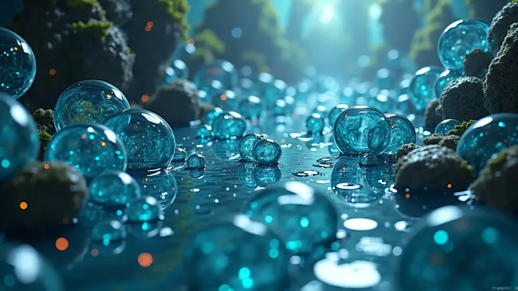 A surreal fusion of liquid glass, glowing circuitry, and kaleidoscopic reflections, creating a mesmerizing, high-tech abstract vision of the future RAW, 8K, HD, fokus, real, realistis, art, 