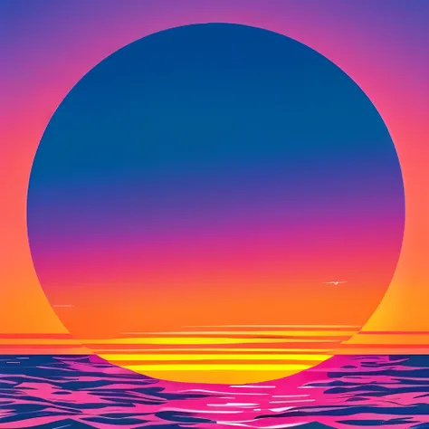 a pink sun is shining over the ocean at night, pink sun, pink sunset, vaporwave sunset, nice sunset, vaporwave ocean, pink sunset hue, synthwave sunset, vaporwave surreal ocean, sunset mood, real sunset, vaporwave sunrise background, pink moon, sun sunset,...