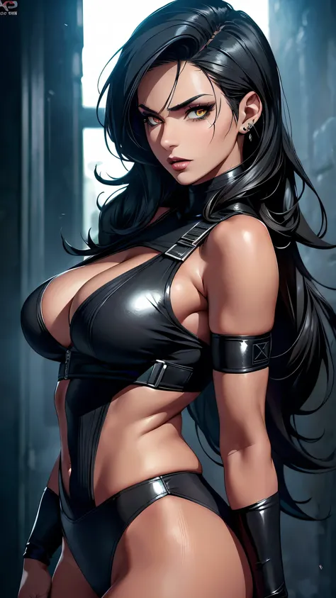 DIGITAL art, HIDDEN LEAF VILLAGE , final fantasy 7 remake 3d cgi, (((Perfect masterpiece, highly detailed, 8K high resolution))),Extremely detailed 8K, gorgeous egytian an latina women with voluptuous body, (Ultra HD, Ultra-detailed, Highly detailed, Highl...