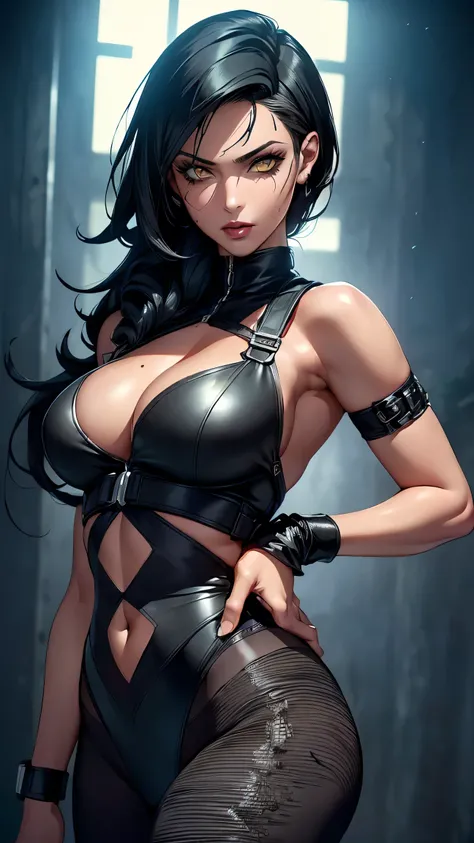 DIGITAL art, HIDDEN LEAF VILLAGE , final fantasy 7 remake 3d cgi, (((Perfect masterpiece, highly detailed, 8K high resolution))),Extremely detailed 8K, gorgeous egytian an latina women with voluptuous body, (Ultra HD, Ultra-detailed, Highly detailed, Highl...