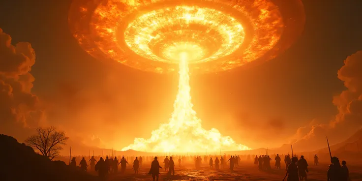   the Brahmastra is described as releasing a massive burst of energy, comparable to a nuclear explosion. It could incinerate everything in its path and was capable of annihilating entire armies, cities, and even planets. Mahabharata battle field