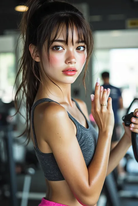 (Canon), (EOS R5), (50mm), (((  photorealistic :1.5))), (No lens flare :1.5), ((超 Hi-Res)), ( Masterpiece),  accurate,( Skin with texture by Nomi),  super detailed,  high detail on the face,  high quality ,  Award-winning work , 最 high quality, 32K,  depth...