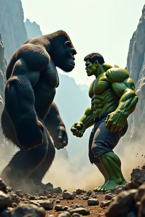 The kingkong vs Hulk , face to face.