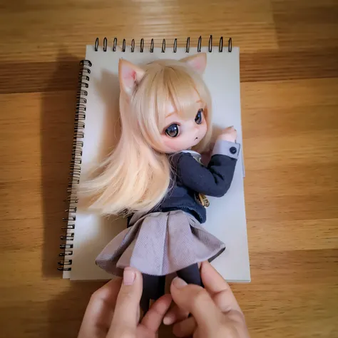                school uniform 、                    Shiba Inu girl seen from behind、       chibi、          cute 、3D pencil drawing                    