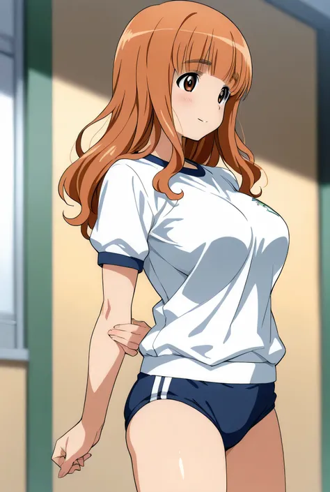 Takebe Saori  \( girls and tanks\),gym uniform,buruma, 1girl ,Alone,