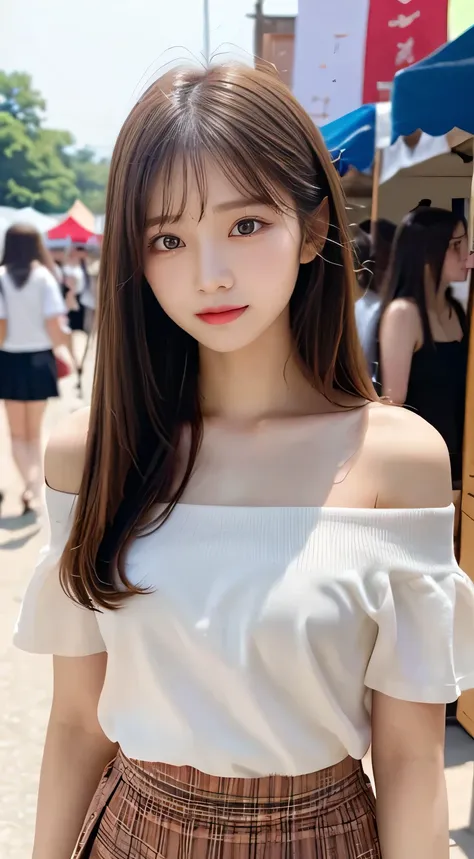  top quality,  Masterpiece 、 actual photo  、The most beautiful girl in the world 、 Cute looks、 Slender 、  perfect beautiful face   、  perfect and beautiful eyes   、   perfect and beautiful double eyelids  、   Fashion Model  、 Cute looks、   light brown hair...