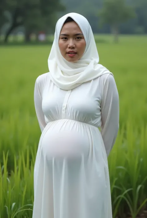 REAL FAT SSBBW, (Orgasm Face Expression :3.33), 38g Hijab Tetek besar melayut, (Shiny Breasts:5.24), Skinny hijab skinny hijab skinny hijab skinny hijab, (photorealistic:1.6) Indonesian hijab skinny background rice paddy. daytime atmosphere, don't put any ...