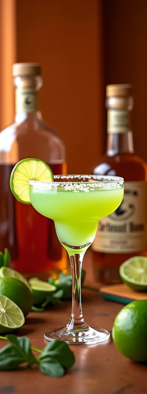 I'm creating an ebook about recipes, Generate an image of alcoholic beverages with Mexican Margarita ( image)