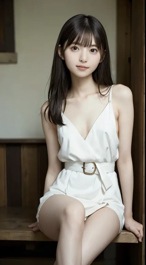 (  RAW Photo,   top quality ), ( By Mr. Nomi,   Photoreal:1.3),   masterpiece, Thin shoulders and small  、delicate, slender, slender,  and beautiful proportions  ,  Beautiful Detail-Focused Eyes,  Girl 1 , Japan,   young, smile,  very pretty and lovely fac...