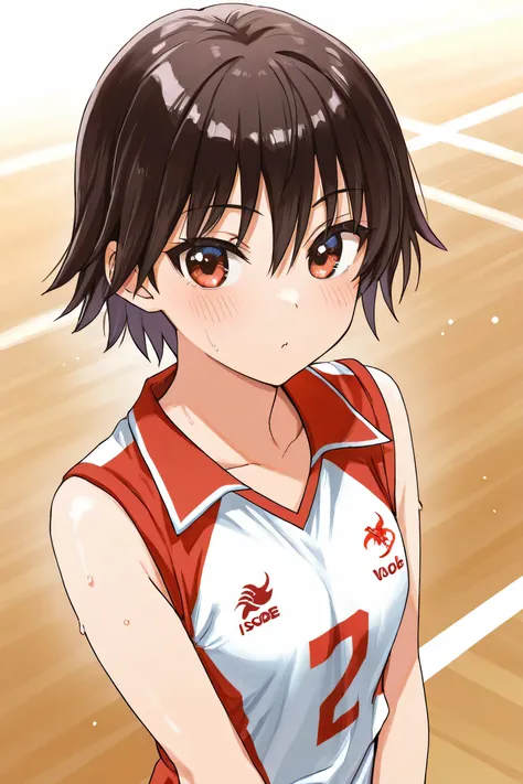 isobe noriko,volleyball uniform,1girl,solo,