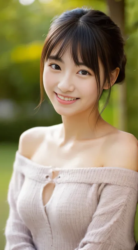 masterpiece,best quality,(Japanese girl),((Beautiful girl)),cleavage,(off shoulder:1.2),(perfect body beauty:1.2),(shy smile),