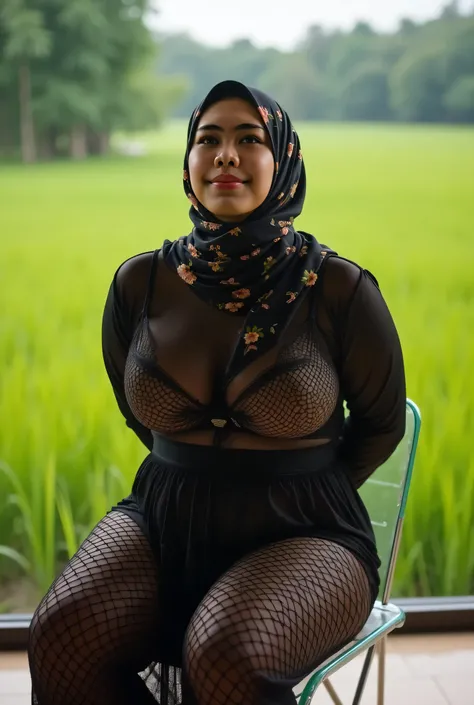 SQUATTING HIGHHEELS SLIP OFF, AUNT (SSBBW Fat body) "Facial expression in Happy Orgasm", Wearing flora print hijab, Skinny hijab skinny hijab skinny hijab skinny hijab, (photorealistic:1.6) Indonesian hijab skinny dry aunty wear bra and (mini tiny tights H...