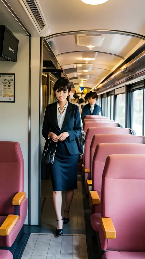 Japan Railways　Interior　woman