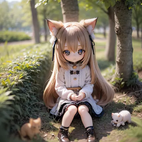 
    Kitten Girl  、          Hair like a Nendoroid doll、countryside 