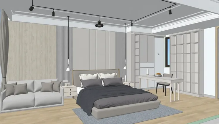 Modern style bedroom