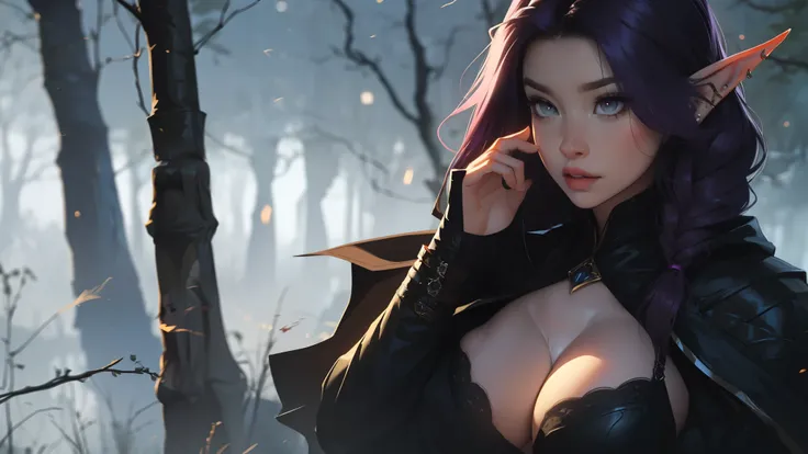 masterpiece, brutal dark elven queen, Best quality, 1 girl,((​masterpiece)), (best quality),,(Dark Elf Witch), (30 years old woman, dark elven goddness, grim dark, A (((full-body))), ((ultra-detailed)), ((hyper-realistic)), ((masterpiece)), ((best quality)...