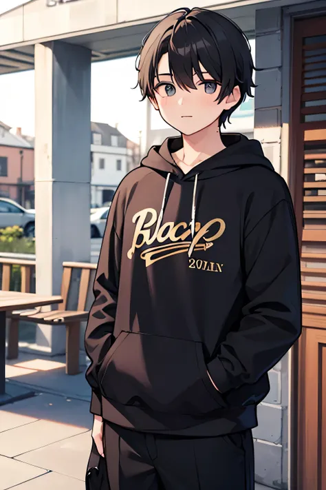 25 year old men's cool black hoodie