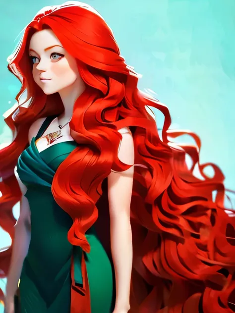 there is a woman with long red hair posing for a picture, girl with super long hair, she has long redorange hair, red waist-long hair, extremely long hair, very long flowing red hair, red haired goddess, long ginger hair, with curly red hair, with long red...