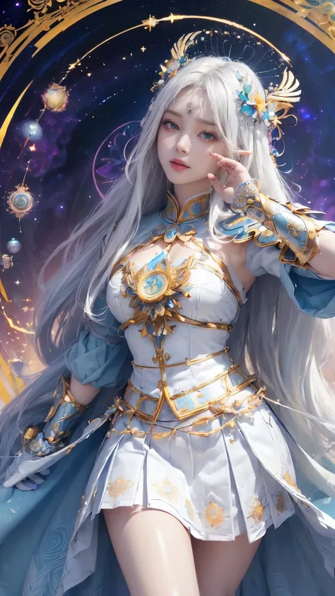 (Absurdly, high quality ,  highly detailed ,32K、 high definition、Ultra HD、 golden ratio face、 by Nomi、 complicated、 Heidi Teal、 ultra high resolution、 Near Future Fantasy Art)、((( Goddess Who Protects the West、Four Heavenly Kings Hiromokuten )))、((( white ...