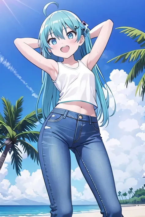 masterpiece,best quality,ultra detail, ((Perfect Face, Perfect Arms, Perfect hands, Perfect Fingers)), 1girl, 14yo, petite, ((round face, ecstasy, orgasm face, drooping eyes, shame smiling, blush)), dropping eyes, sleepy, Open mouth, ((White teeth)), backg...