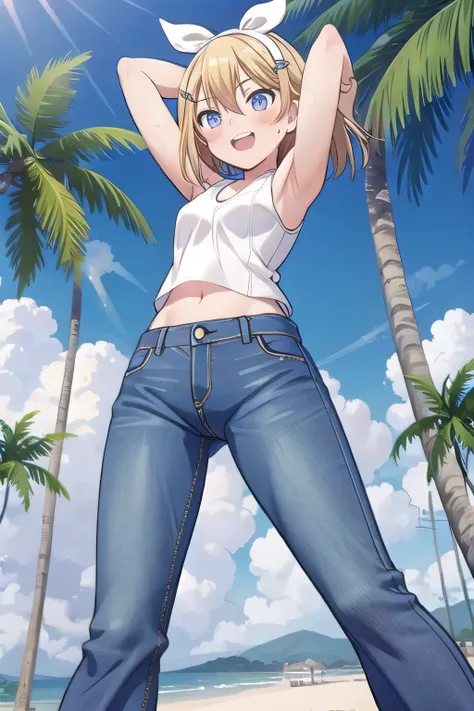masterpiece,best quality,ultra detail, ((Perfect Face, Perfect Arms, Perfect hands, Perfect Fingers)), 1girl, 14yo, petite, ((round face, ecstasy, orgasm face, drooping eyes, shame smiling, blush)), dropping eyes, sleepy, Open mouth, ((White teeth)), backg...