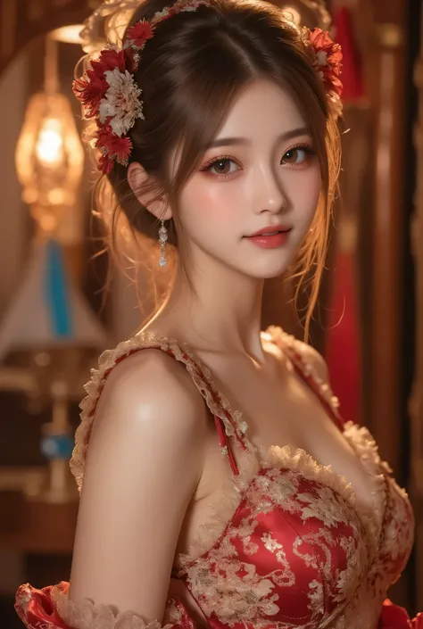 cute beautify young pretty chinese idol is smile and wear beautify outfits and beautiful dress, reflecting the cultural essence of the location.

🌍 Randomized Travel Theme:
She is gracefully dressed in an outfit inspired by a randomly selected world cultur...