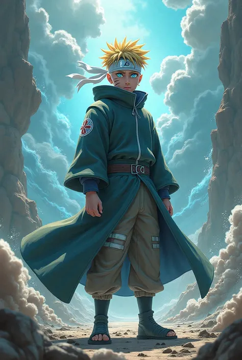 Make a image by combined naruto and gojo perfectly 