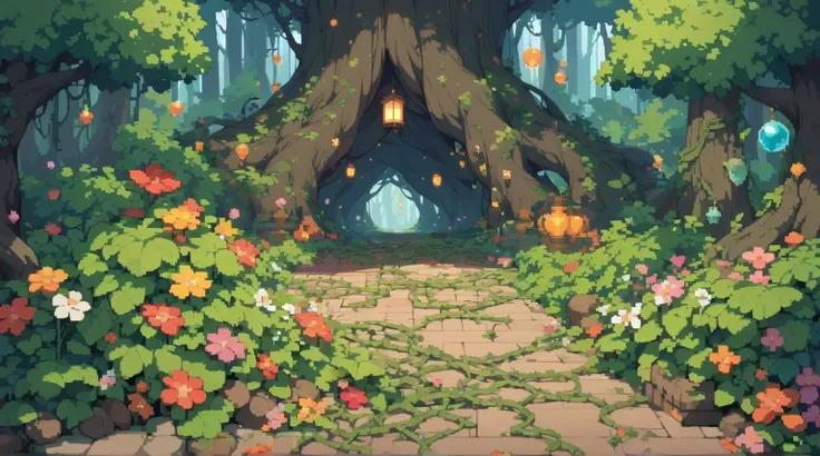 a path into a magical forest