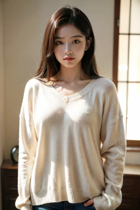 (( Best Quality)), (( Masterpiece)), (Detailed), 2girl ,  sweater , 