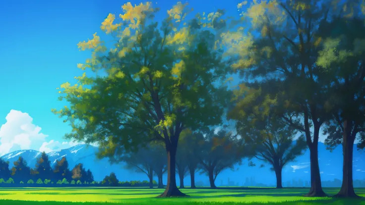 masterpiece, best quality,field,blue sky,blue atmosfer , landscape