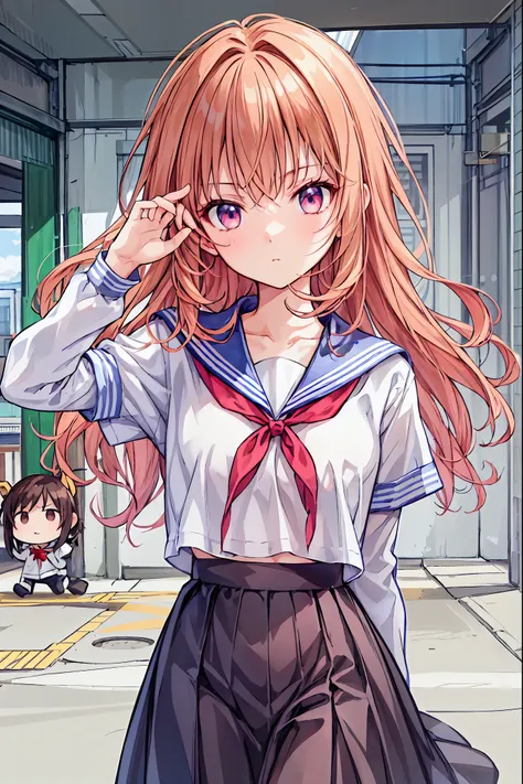   Blunt Bang, Hime Cut,  swift bangs,  NF.S.W., retina,  Masterpiece,  accurate,  Textured Skin ,  super detailed, 解剖学的に accurate,  Advanced Details,  high quality,  high res, 最 high quality ,  cute,  beautiful teenage girl ,   Blunt Bang,  curly hair,  Be...