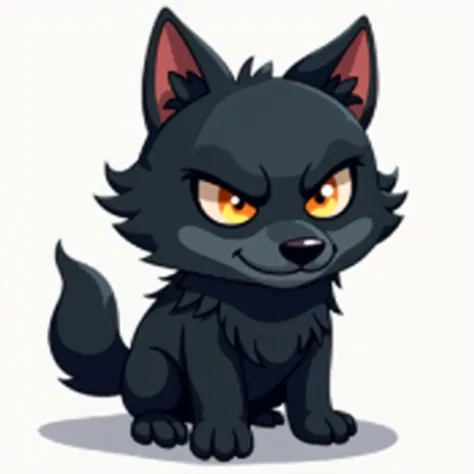 Black wolf cartoon png