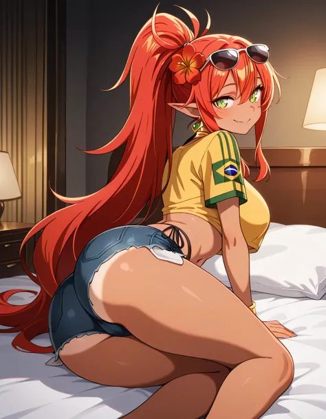 masterpiece, best quality, high resolution, absurdres, masterpiece, best quality, very aesthetic, absurdres, best quality, masterpiece, best quality, high resolution, newest, official style, anime screncap, ulmandra, 1girl, pointy ears, long hair, solo, re...