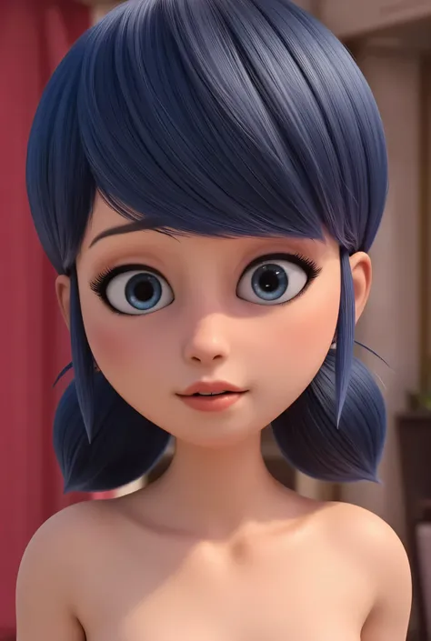 1girl, Solo, High Resolution, Masterpiece, Anatomically Correct, Accurate, Best Quality, real life style, black hair, blue eyes, tween
