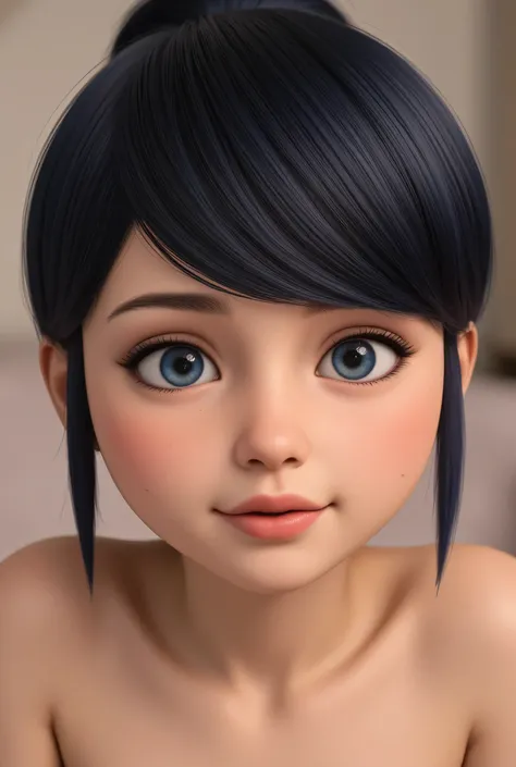 1girl, Solo, High Resolution, Masterpiece, Anatomically Correct, Accurate, Best Quality, real life style, black hair, blue eyes, tween