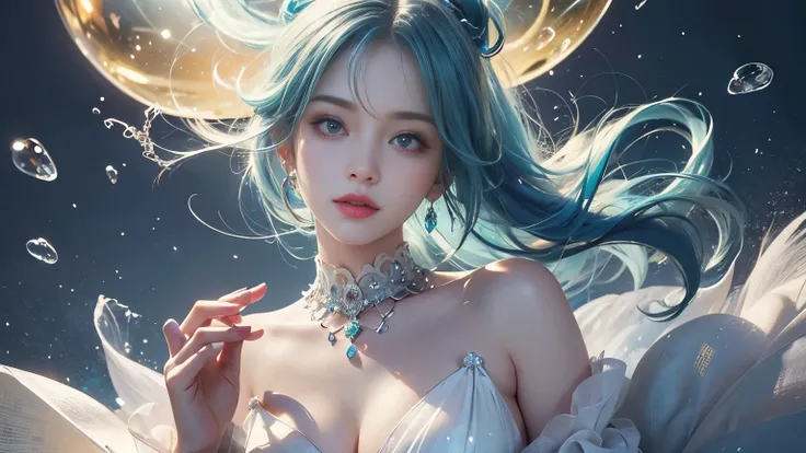 (masterpiece), (Highest quality), (Very detailed), (Disheveled Hair), (shape), (One Girl), (Fashionable clothes), Are standing, Fashion Model, Beholder, (interview), (Simple Background), Beautiful and beautiful eyes, Delicate and beautiful face, floating, ...