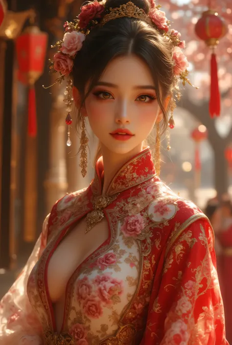 Pretty cute beautiful Chinese lady idol wear outfits and dress, reflecting the cultural essence of the location.

🌍 Randomized Travel Theme:
She is gracefully dressed in an outfit inspired by a randomly selected world culture, blending traditional attire w...