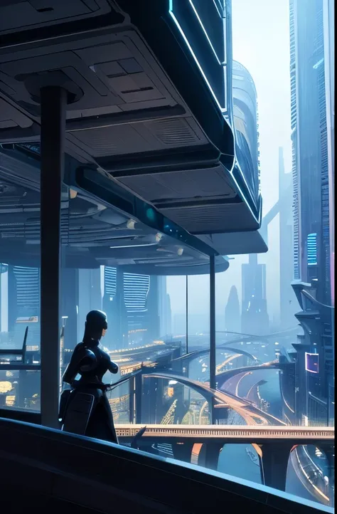 futuristic city with a futuristic building and a futuristic train, otherwordly futuristic city, beautiful city of the future, in a futuristic city, futuristic space port, cyberpunk space colony, syd mead and raphael lacoste, city of the future, futuristic ...